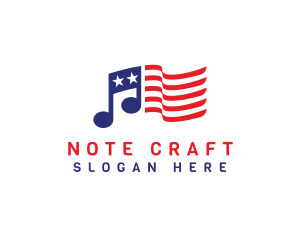 USA Flag Note logo