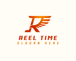 Business Eagle Wing Letter R logo design