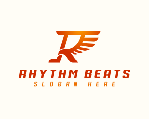 Business Eagle Wing Letter R logo design