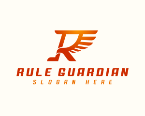 Business Eagle Wing Letter R logo design