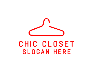 Clothes Hanger Fashion Couture logo design