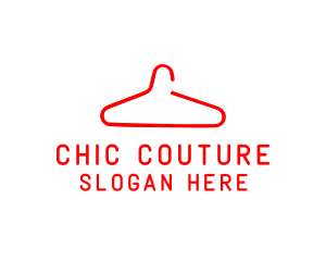 Clothes Hanger Fashion Couture logo design