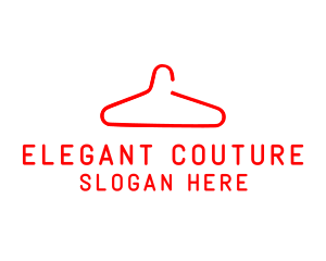 Clothes Hanger Fashion Couture logo design