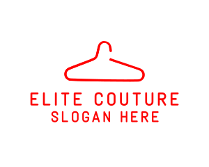 Clothes Hanger Fashion Couture logo design