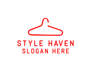 Clothes Hanger Fashion Couture logo design