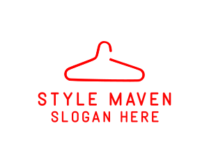 Clothes Hanger Fashion Couture logo design