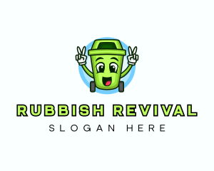 Trash Bin Garbage logo