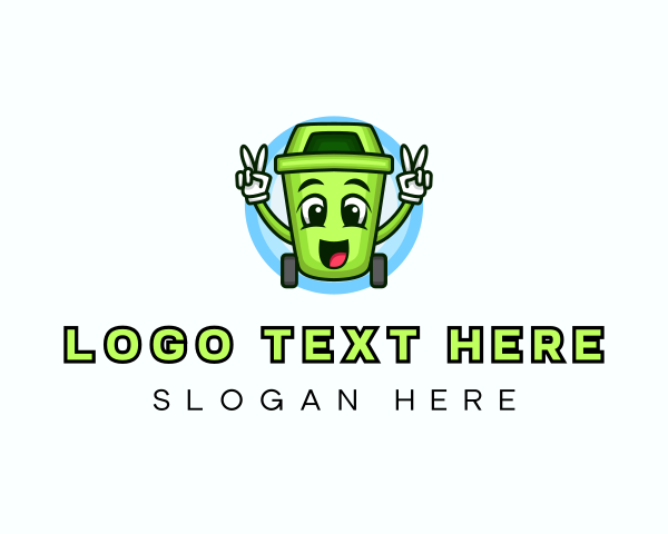 Trash Bin Garbage logo