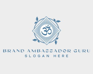 Hinduism Yoga Om logo design