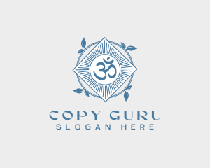 Hinduism Yoga Om logo design