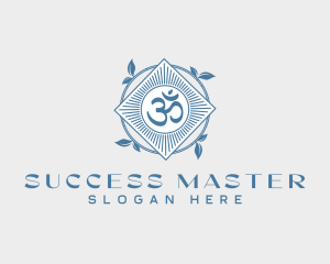Hinduism Yoga Om logo design