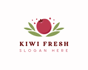 Pomegranate Fruit Market logo design