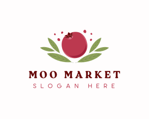 Pomegranate Fruit Market logo design