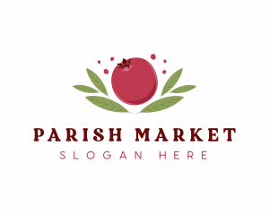 Pomegranate Fruit Market logo design