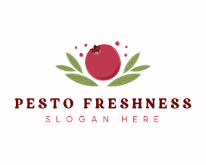 Pomegranate Fruit Market logo design