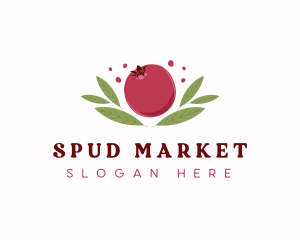 Pomegranate Fruit Market logo design