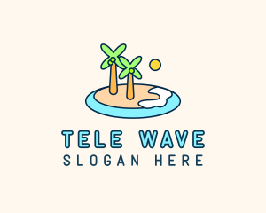 Tropical Island Resort logo design