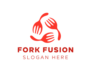 Restaurant Kitchen Fork logo design