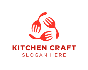 Restaurant Kitchen Fork logo design