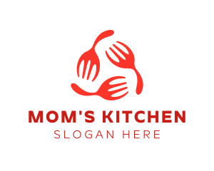 Restaurant Kitchen Fork logo design