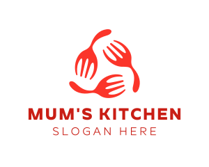 Restaurant Kitchen Fork logo design