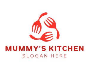 Restaurant Kitchen Fork logo design