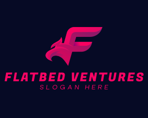 Bird Falcon Letter F logo design