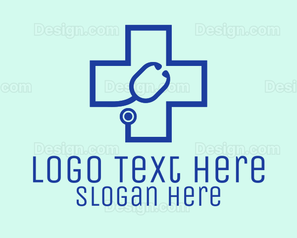 Blue Cross Stethoscope Logo