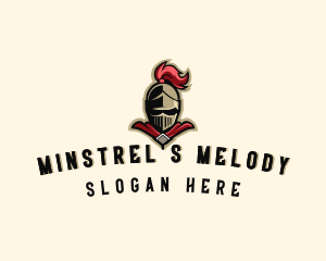 Medieval Knight Helmet logo design