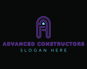 Arcade Game Neon logo design