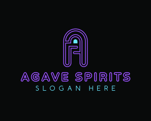 Arcade Game Neon logo design