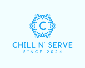 Cool Winter Snowflake logo