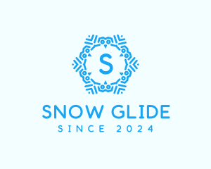 Cool Winter Snowflake logo design