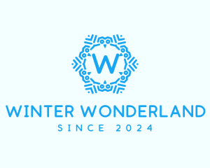 Cool Winter Snowflake logo