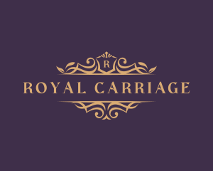 Royal Floral Shield logo design