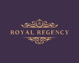 Royal Floral Shield logo design