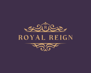 Royal Floral Shield logo design