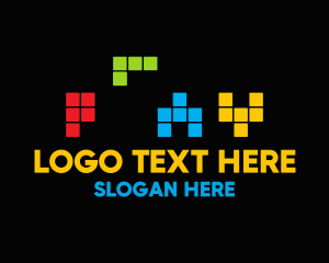 Colorful Tetris Play logo