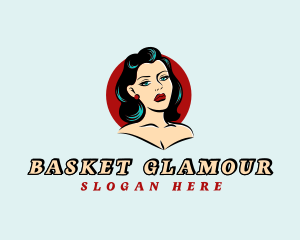 Pinup Woman Beauty logo design