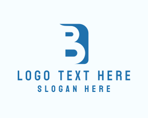 Negative Space Letter B Business logo