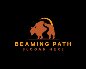 Wild Bison Path logo design