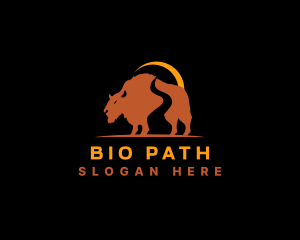 Wild Bison Path logo design