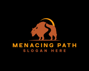 Wild Bison Path logo design