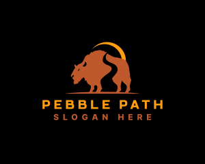 Wild Bison Path logo design