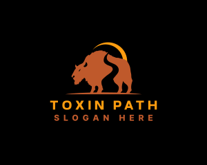 Wild Bison Path logo design