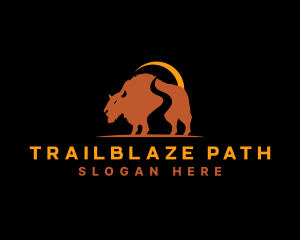 Wild Bison Path logo design