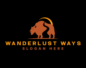 Wild Bison Path logo design