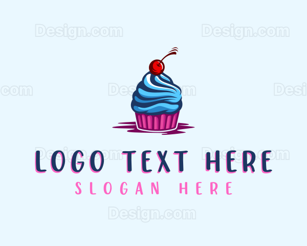 Sweet Cupcake Cherry Logo