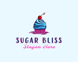 Sweet Cupcake Cherry logo design