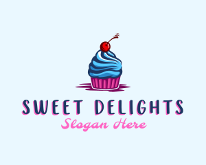 Sweet Cupcake Cherry logo design